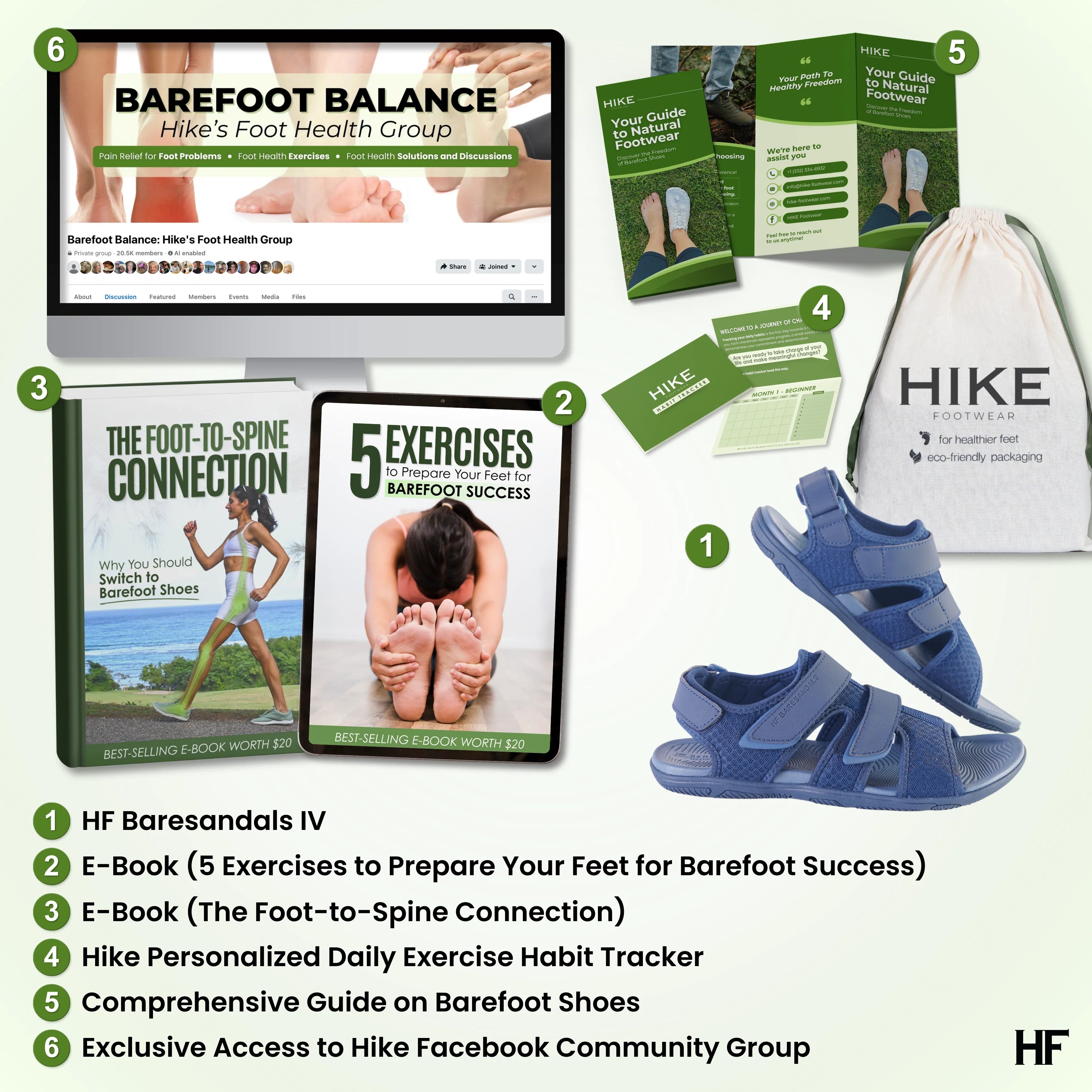 HF Baresandals IV – Ergonomic Footbed & Ultra-Lightweight Barefoot Sandals (Unisex)